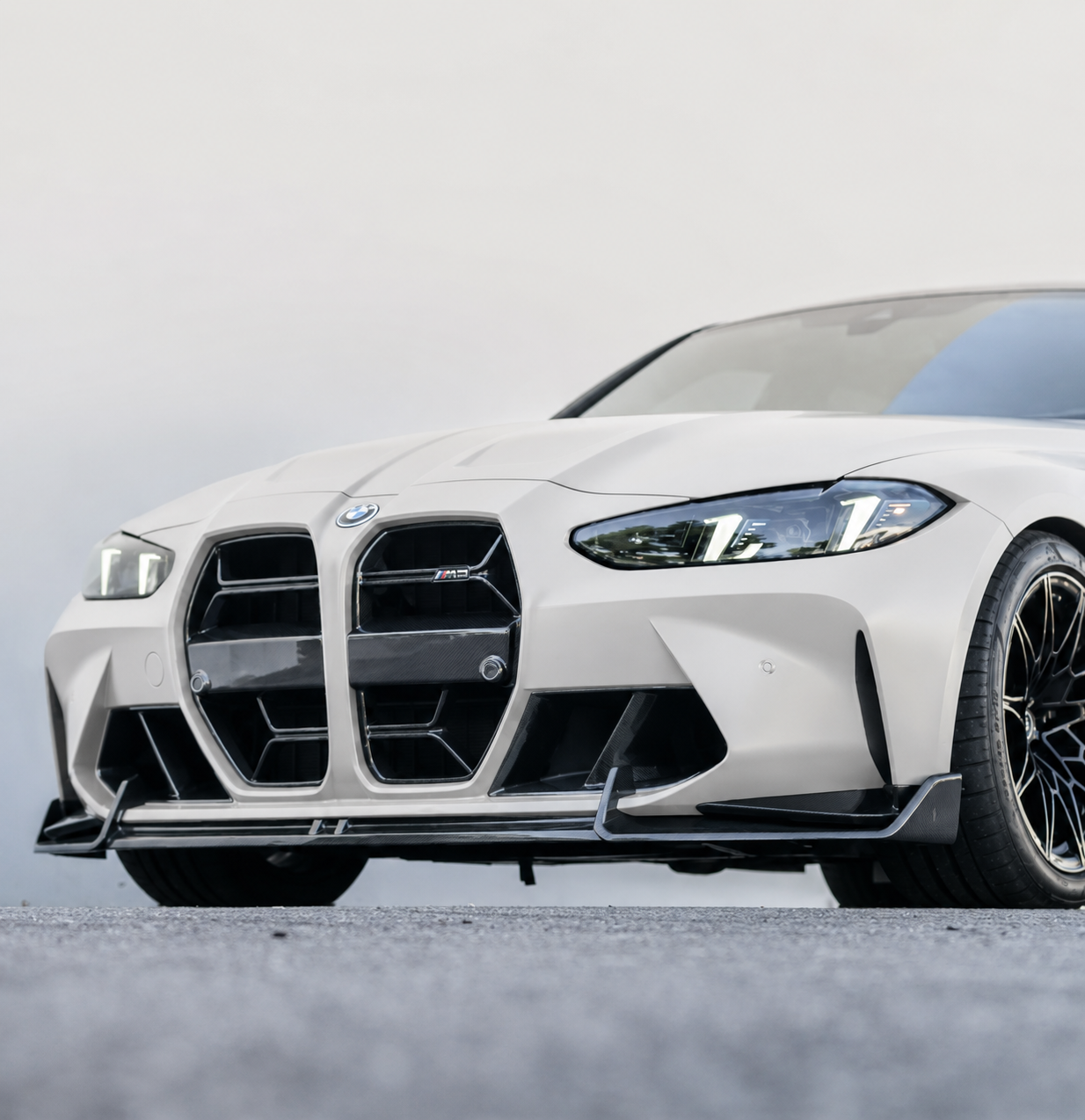AD Style Carbon Fiber Front Splitter - BMW M3/4 G8X
