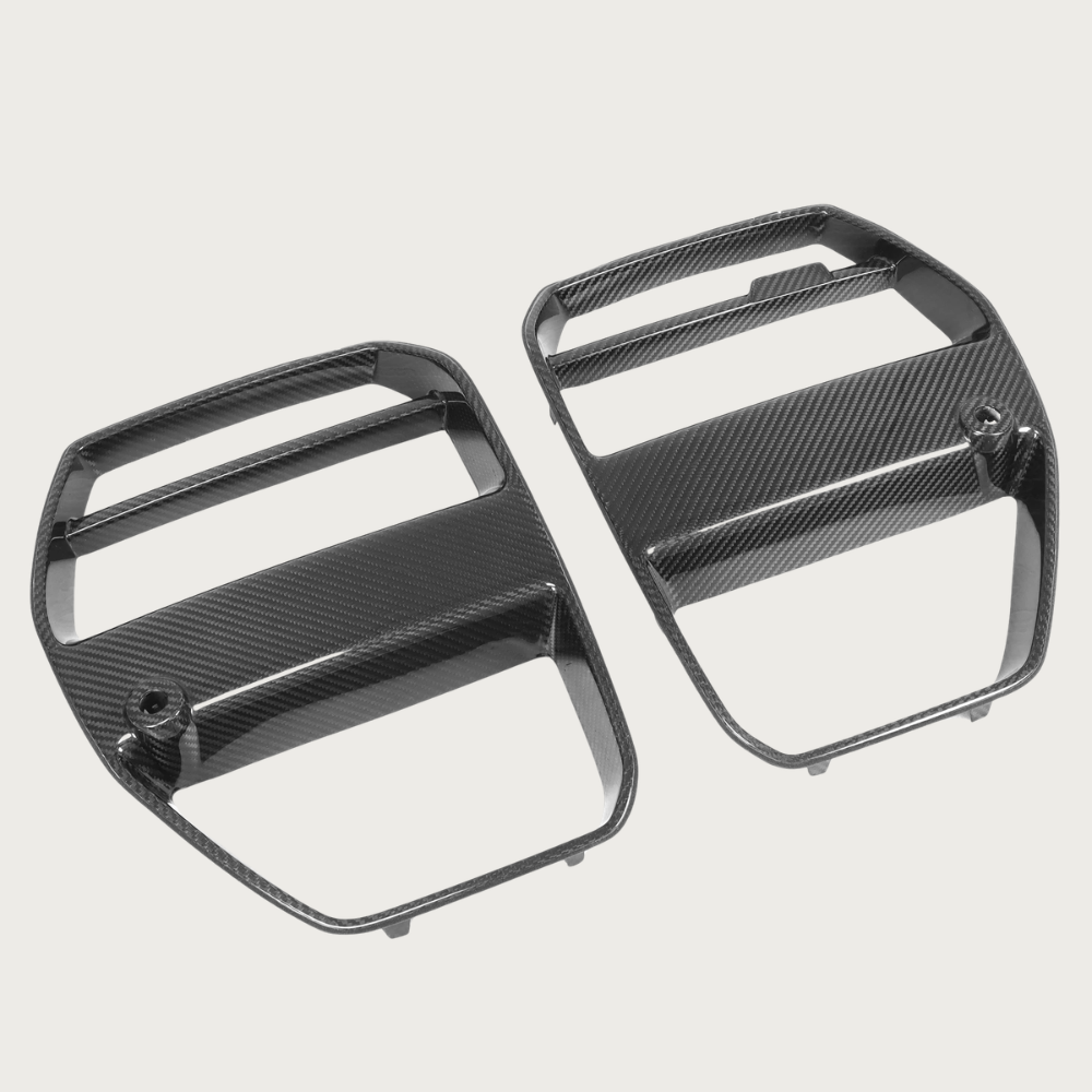 Carbon Fiber V Style Front Grilles - BMW M3/4