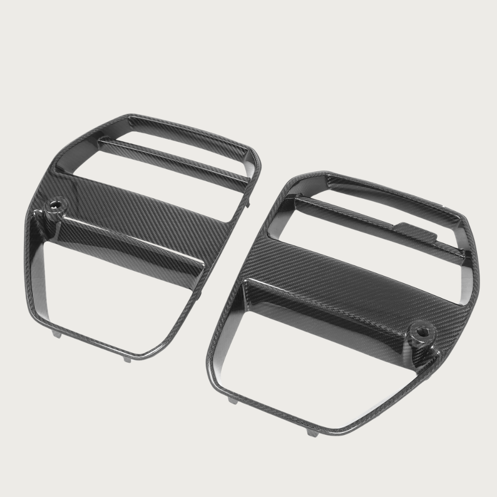 Carbon Fiber V Style Front Grilles - BMW M3/4