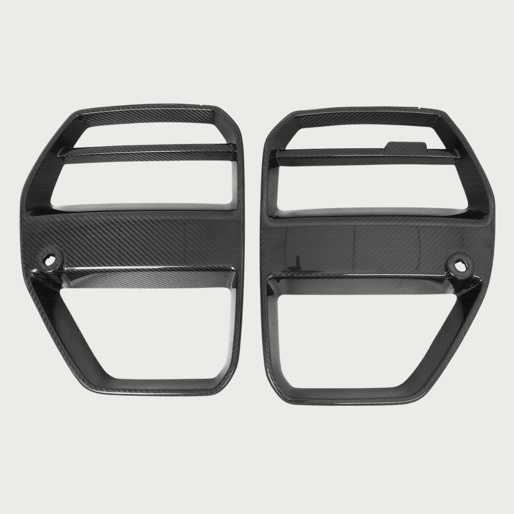 Carbon Fiber V Style Front Grilles - BMW M3/4