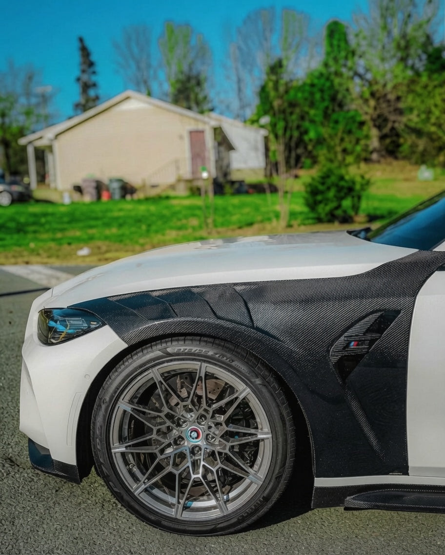 AE Style Carbon Fiber Side Fenders - BMW M3 G80