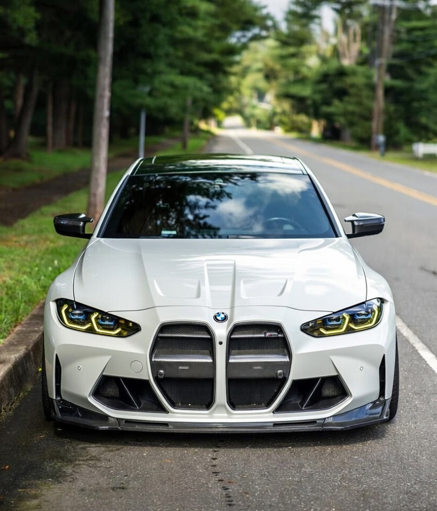 V Style Carbon Fiber Front Splitter - BMW M3/4 G8X