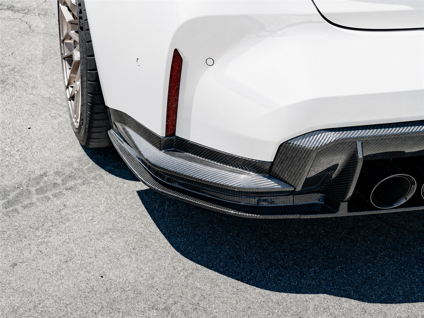 OEM Style Carbon Fiber Rear Diffuser Extensions - BMW M4 G82